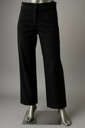 Black wide leg stretch trousers