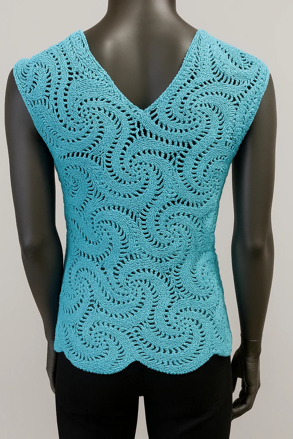 Crochet Knitted Top Style 26964 - Extravagance Fashion 
