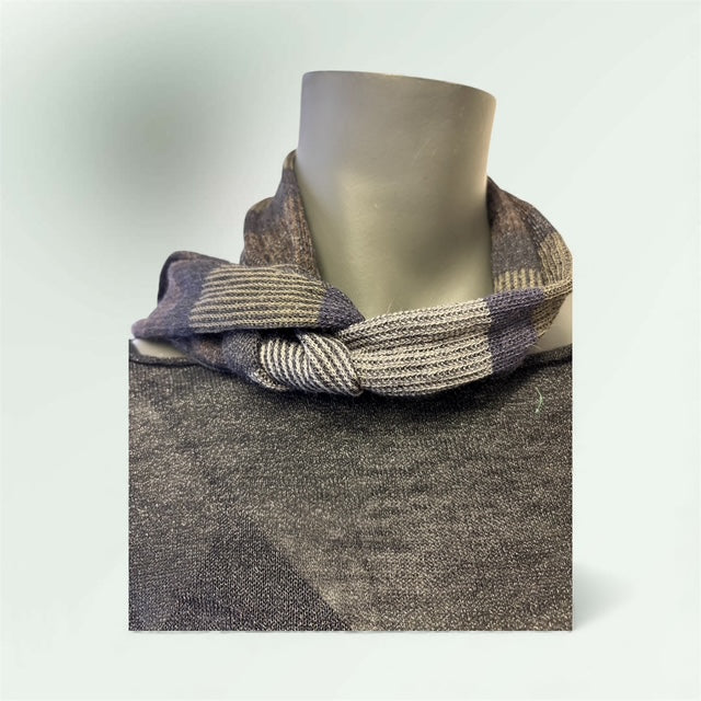 Viscose Nylon Shear Checked Scarf - Extravagance Fashion 