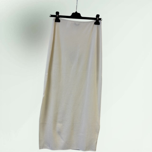 Long Knitted Skirt with Side Slit