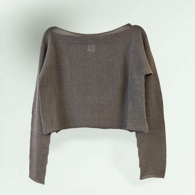 Short Sweater with Mock Hood