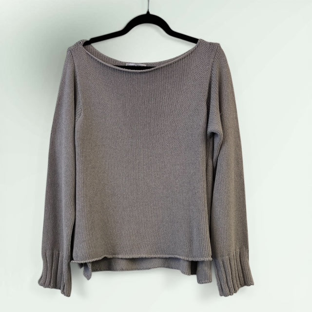 Knitted Tunic Sweater with Side Slits