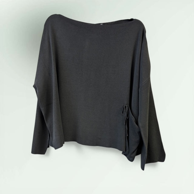 Drapey Sweater with Tie Pocket
