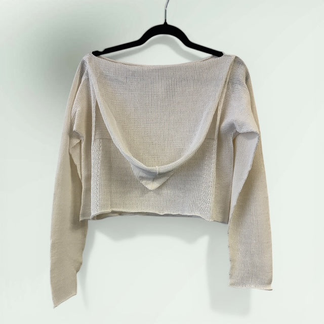 Short Sweater with Mock Hood