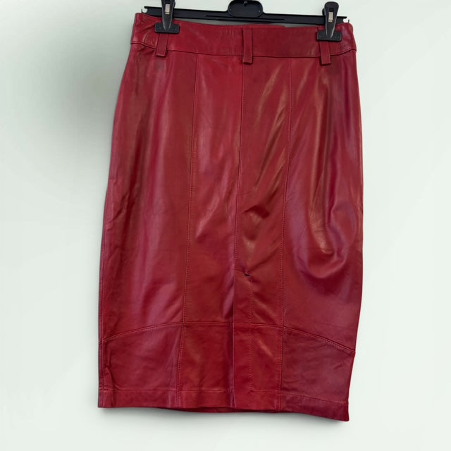 Read Leather Skirt  -Veronica Damiani