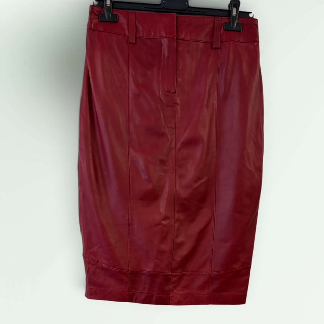 Read Leather Skirt  -Veronica Damiani