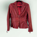 Short Contemporary Leather Zip  Jacket -Veronica Damiani