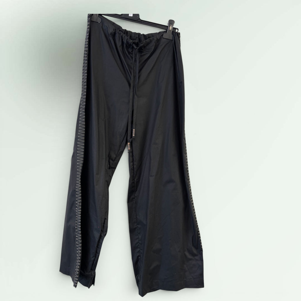 Draw String Waxed Linen Trousers Paolo Bellucci Style 67