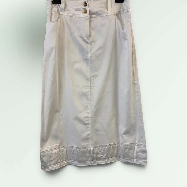 Midi White Satin Skirt -Paolo Bellucci style no.Quid 68