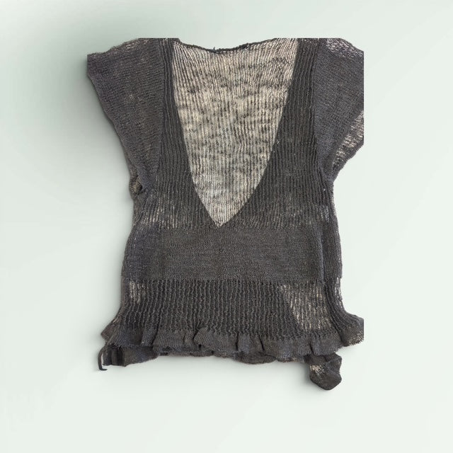 Sarah Pacini Delicate Cropped Wrap Gilet