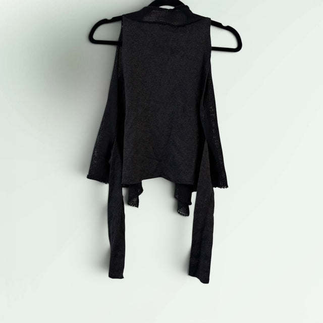 Sarah Pacini Linen Cropped Tie Gilet