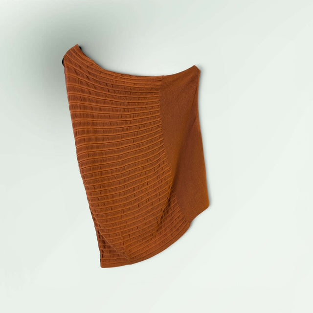 Sleeveless Asymmetric Ribbed design Sarah Pacini knitted top in viscose