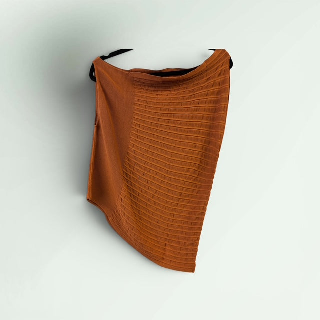 Sleeveless Asymmetric Ribbed design Sarah Pacini knitted top in viscose