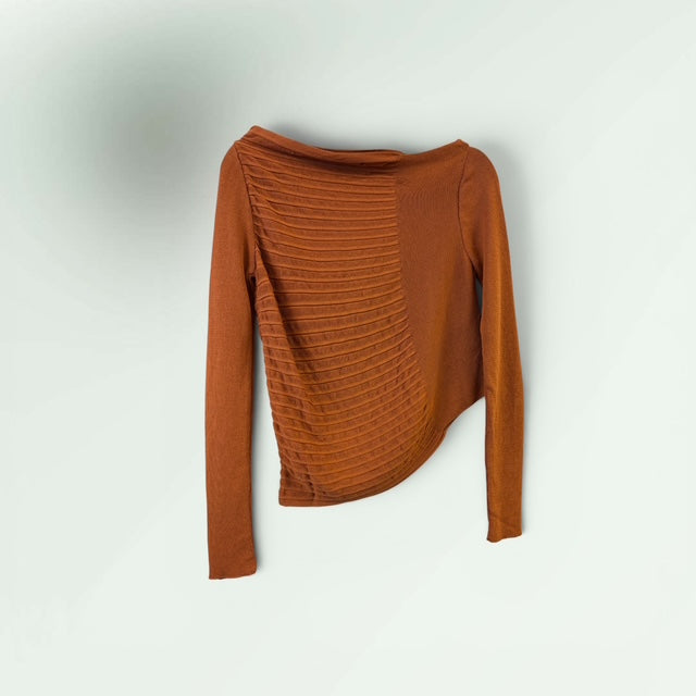 Asymmetric Sarah Pacini Ribbed Sweater