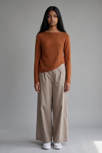 Asymmetric Sarah Pacini Ribbed Sweater