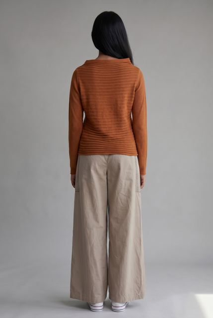 Asymmetric Sarah Pacini Ribbed Sweater