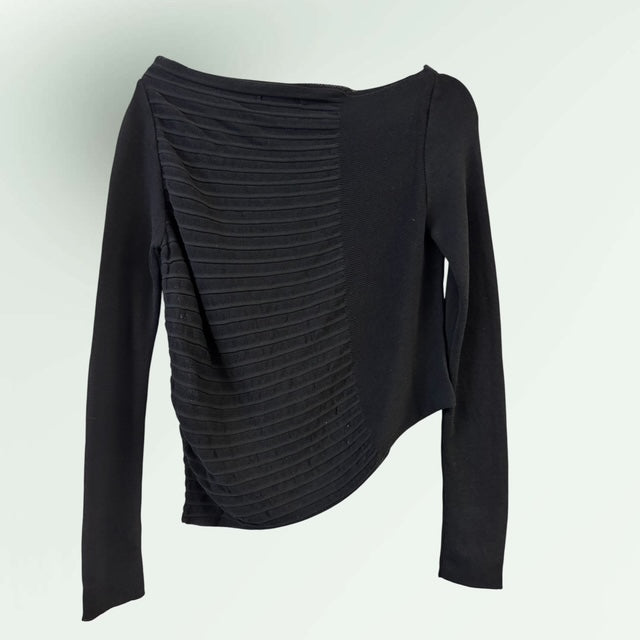 Asymmetric Sarah Pacini Ribbed Sweater