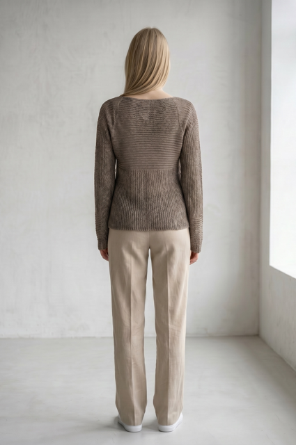 Sarah Pacini Linen Knit Sweater