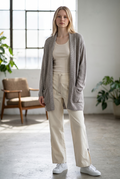 Sarah Pacini Edge-to-Edge Viscose Cardigan with Pockets