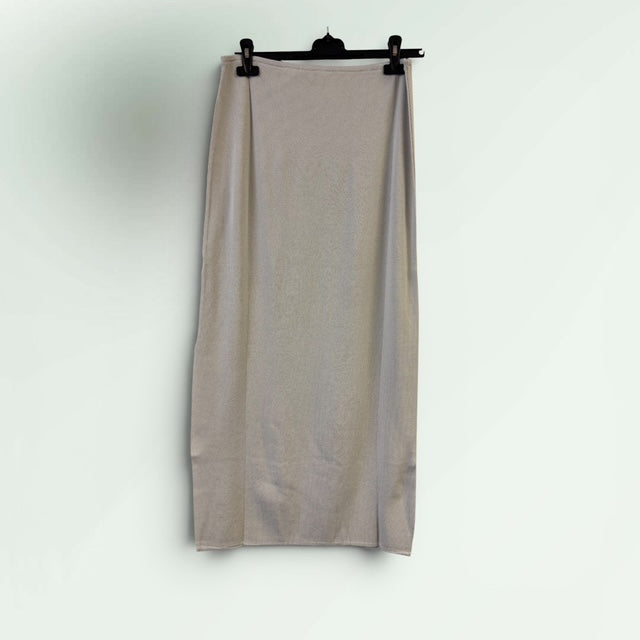 Knitted Long Skirt with Side Slit