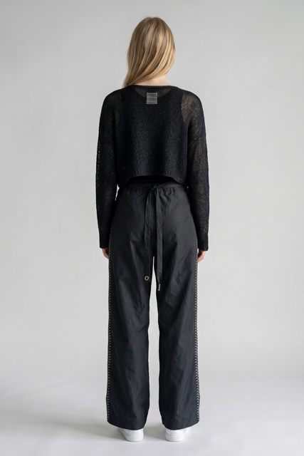 Loose Knit Drapey One Size Short Sweater