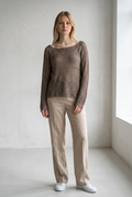 Sarah Pacini Linen Knit Sweater