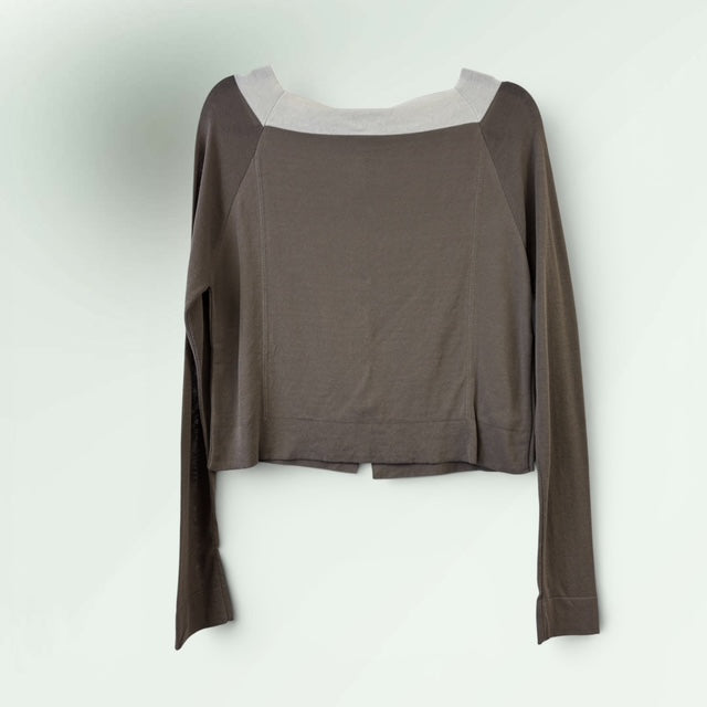 Short Two tone linen Sarah Pacini Cardigan