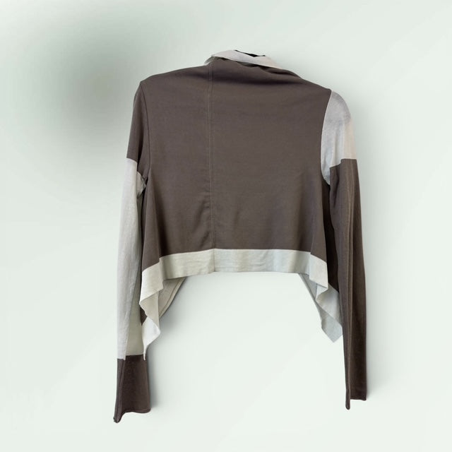 Asymmetric Two-Tone Cardigan