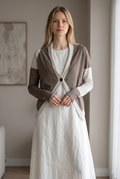 Asymmetric Two-Tone Cardigan
