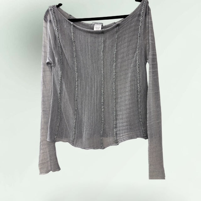 Sheer Sweater with Crochet Embroidery Front