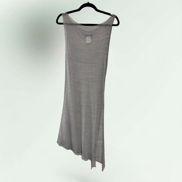 Sheer Two-Piece Tunic & Wrap Cardigan with Crochet Embroidery