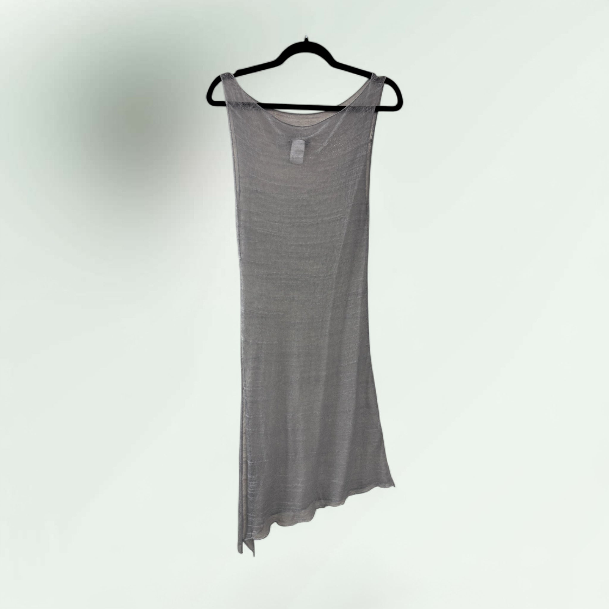 Sheer Two-Piece Tunic & Wrap Cardigan with Crochet Embroidery