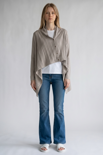 Asymmetric Shawl Sweater Cardigan