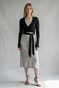 Ballet Cardigan in Linen-Cotton Mix