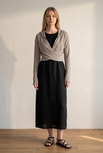 Viscose Knit Ballet Cardigan with Pin Detail