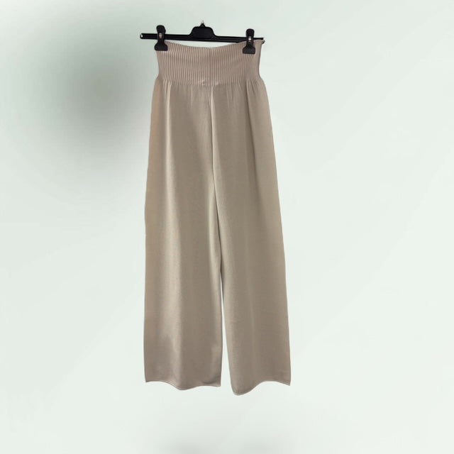 Knitted Pull-Up Elasticated Waist Trousers