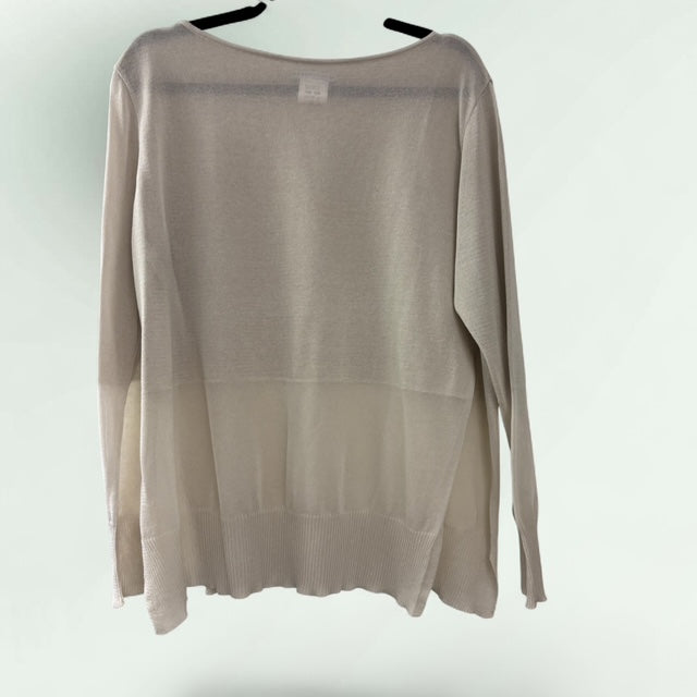 Sheer Sweater with Side Slits