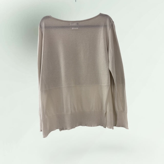 Sheer Sweater with Side Slits