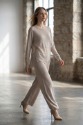 Knitted Pull-Up Elasticated Waist Trousers