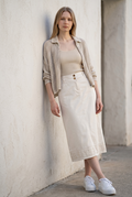 Open Weave Double Zip Two-Tone Cardigan