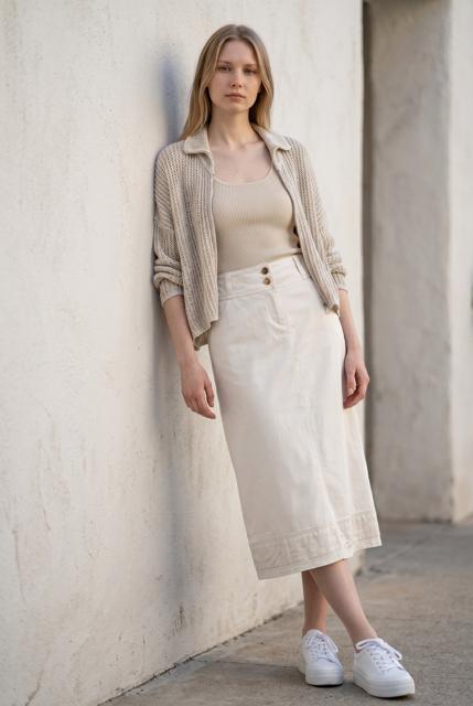 Open Weave Double Zip Two-Tone Cardigan