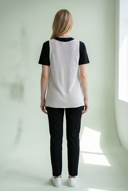 A-Line Knitted Tabard with Droop Pockets