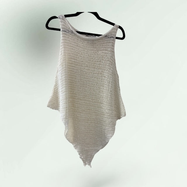 Asymmetric Ribbon Knit Tunic
