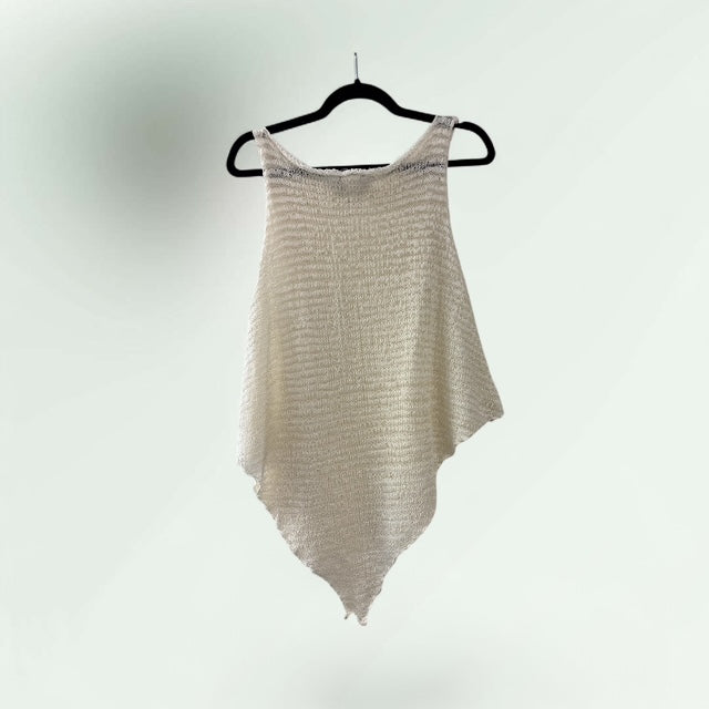 Asymmetric Ribbon Knit Tunic