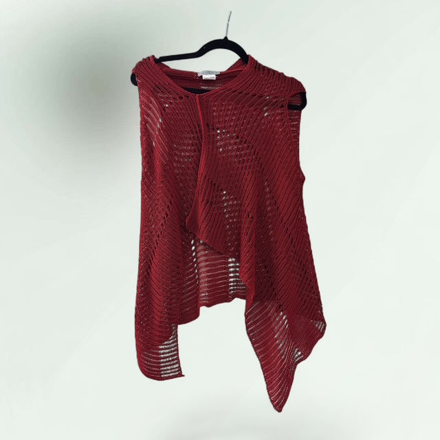 Crochet Knit Asymmetric Tunic