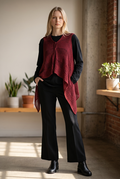 Crochet Knit Asymmetric Tunic