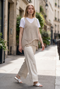 Contemporary Linen Knit Top