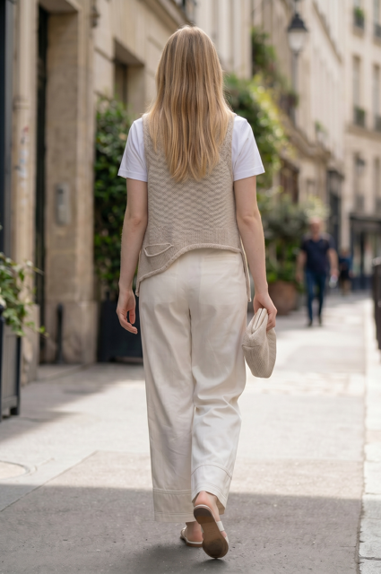 Contemporary Linen Knit Top