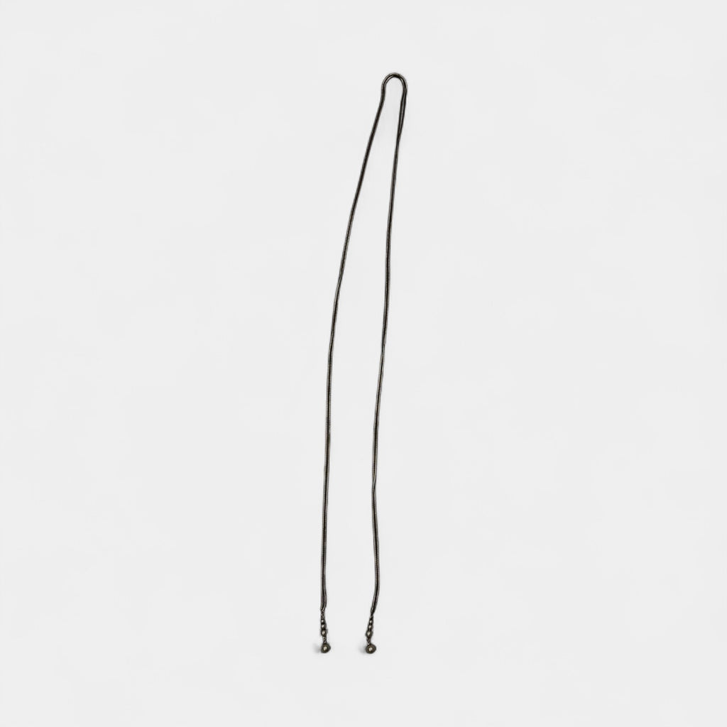 Thin metal rope chain with bead on the ende , can be worn as belt or a necklace - Extravagance Fashion 