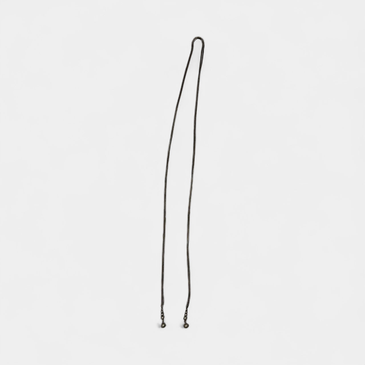 Thin metal rope chain with bead on the ende , can be worn as belt or a necklace - Extravagance Fashion 